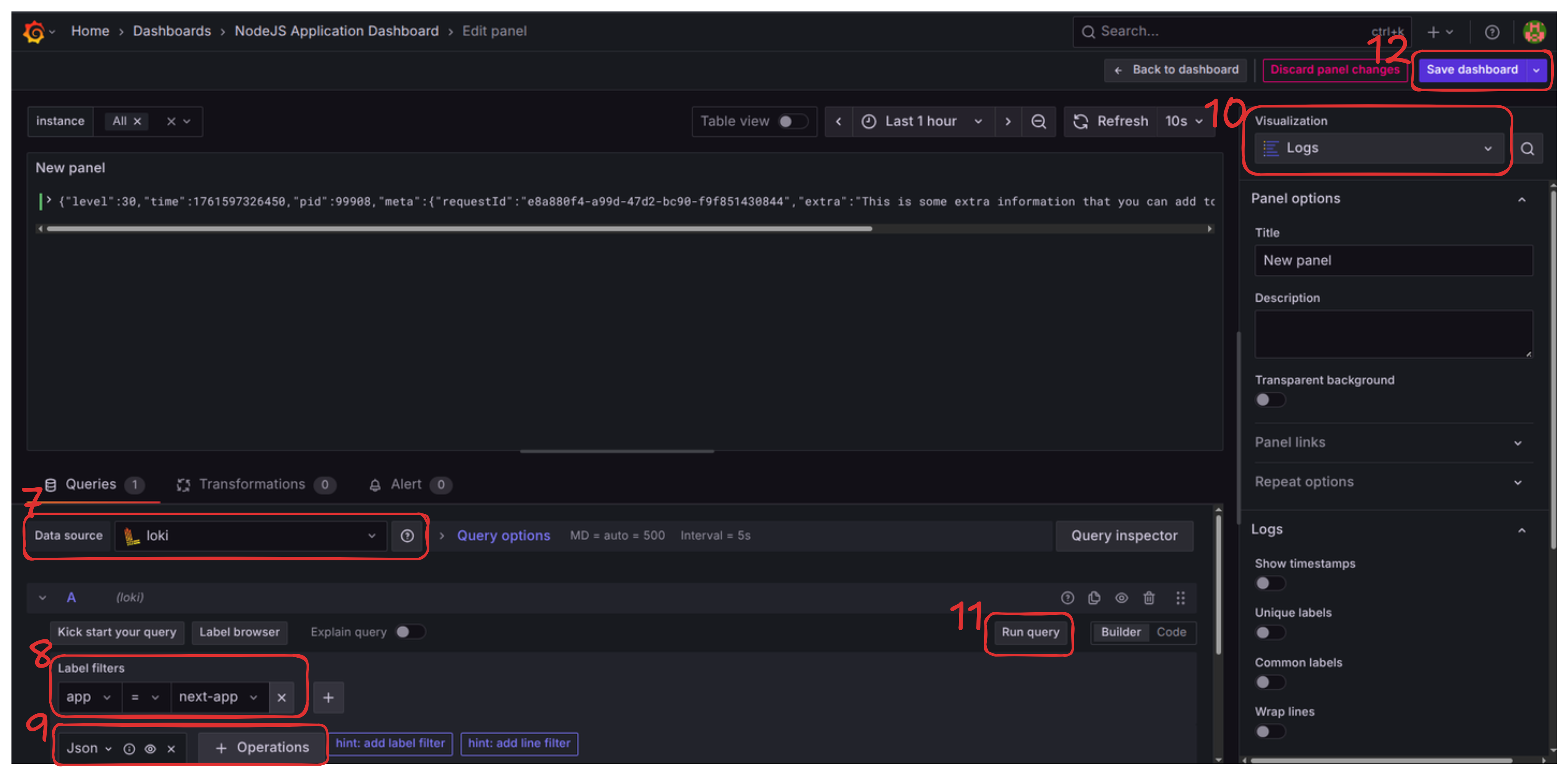 Add loki data source